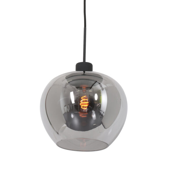 Steinhauer Lotus hanglamp – E27 (grote fitting) – smokeglas en zwart - Image 5