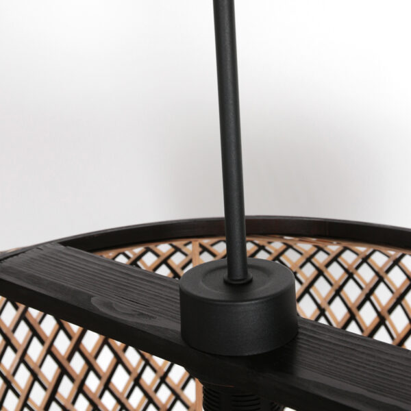 Steinhauer Ikaro hanglamp – In hoogte verstelbaar – E27 (grote fitting) – beuken en zwart - Image 5