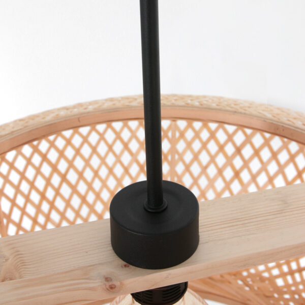 Steinhauer Ikaro hanglamp – In hoogte verstelbaar – E27 (grote fitting) – beuken en zwart - Image 7