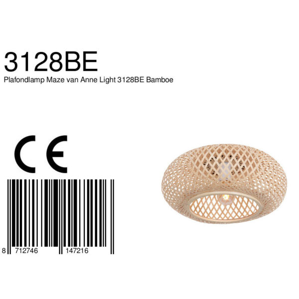 Plafondlamp bamboe Anne Lighting Maze - Image 6