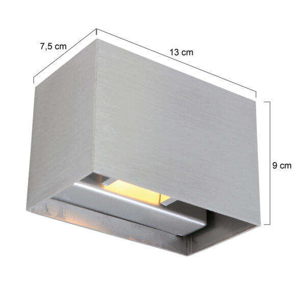 Steinhauer Muro wandlamp - 2700K - 300L - 3W - 7,5 cm diep - staal - Image 5