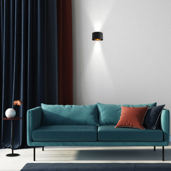 Steinhauer Muro wandlamp - 2700K - 300L - 11 cm diep - metaal - zwart - Image 2