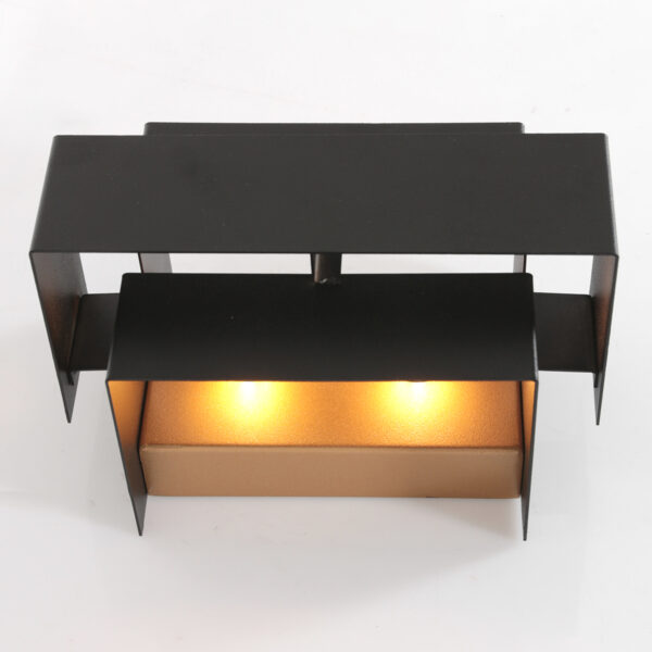 Steinhauer Muro wandlamp - 2700K - 600L - 6W - 20 cm breed - met gouden binnenzijde - zwart - Image 11