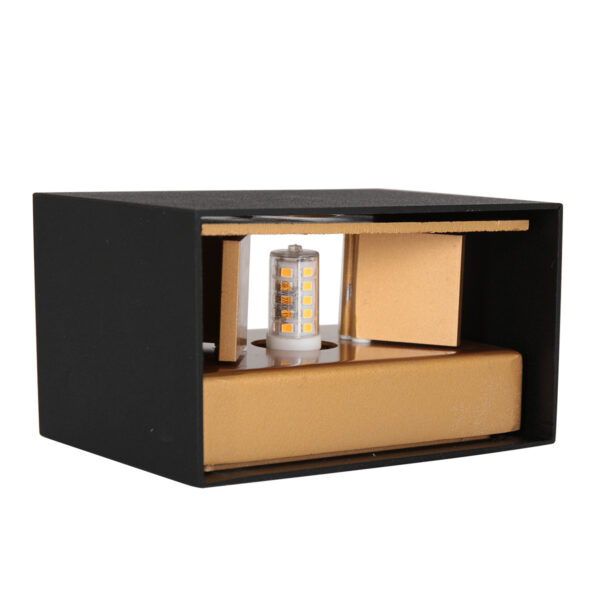 Steinhauer Muro wandlamp - 2700K - 300L - 3W - 7,5 cm diep - zwart - Image 4