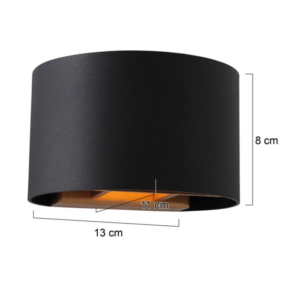 Steinhauer Muro wandlamp - 2700K - 300L - 11 cm diep - metaal - zwart - Image 6