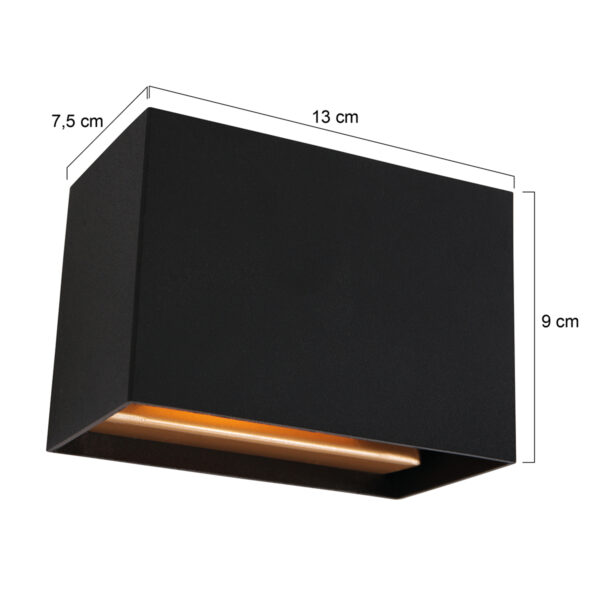 Steinhauer Muro wandlamp - 2700K - 300L - 3W - 7,5 cm diep - zwart - Image 6