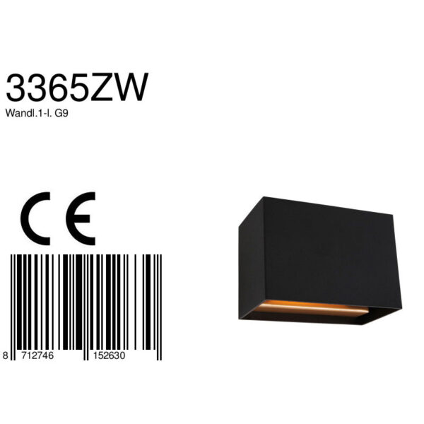 Steinhauer Muro wandlamp - 2700K - 300L - 3W - 7,5 cm diep - zwart - Image 7