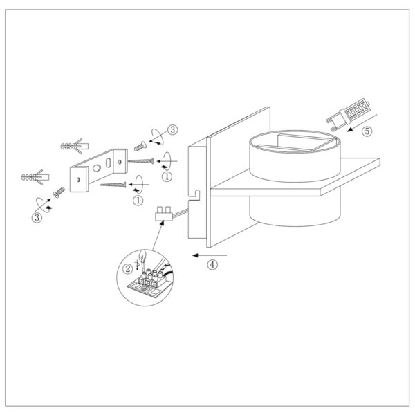 Steinhauer Muro wandlamp - 2700K - 300L - 3W - 14 cm diep - zwart - Image 7