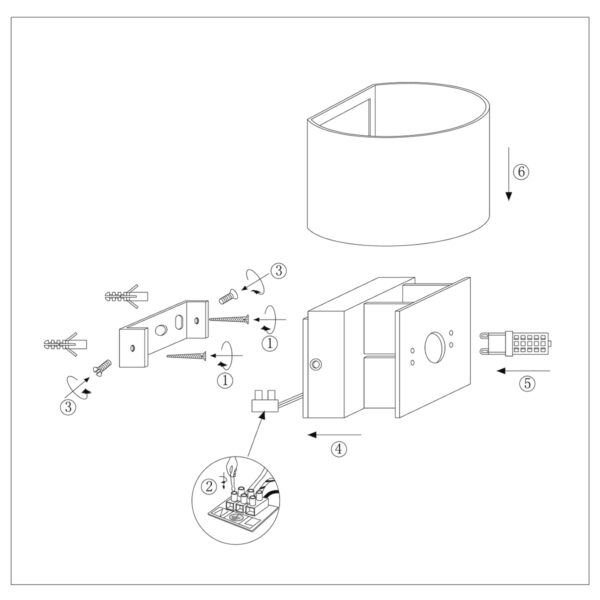 Steinhauer Muro wandlamp - 2700K - 300L - 11 cm diep - metaal - zwart - Image 8