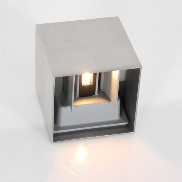 Steinhauer Muro wandlamp - kubus - 10x10 cm - ingebouwd LED - staal - Image 11