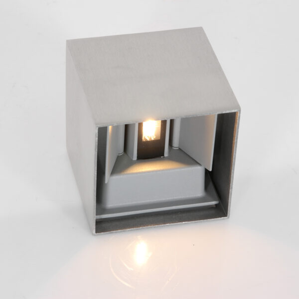 Steinhauer Muro wandlamp - kubus - 10x10 cm - ingebouwd LED - staal - Image 12
