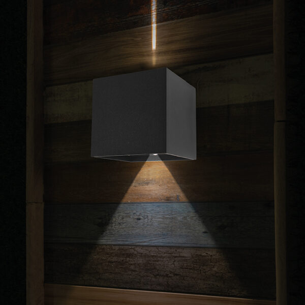 Steinhauer Muro wandlamp - kubus - 10x10 cm - ingebouwd LED - zwart - Image 3