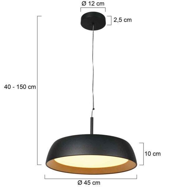 Steinhauer Mykty hanglamp –– goud en zwart - Image 6