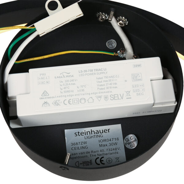 Steinhauer Mykty wandlamp –– zwart - Image 9