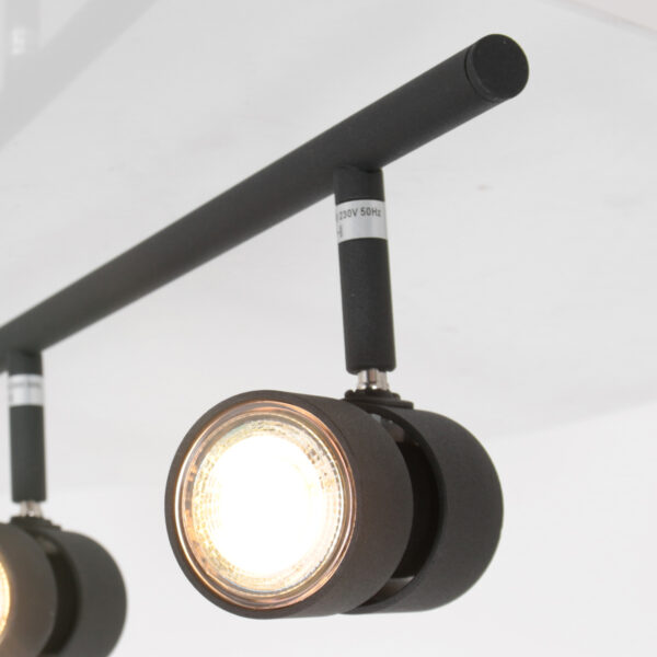 Steinhauer Natasja plafondlamp - zeslichts - LED - 134 cm breed - draai- en kantelbaar - zwart - Afbeelding 2
