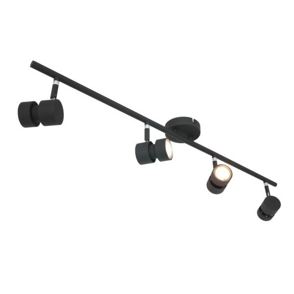 Steinhauer Natasja plafondlamp - vierlichts - LED - 90 cm breed - draai- en kantelbaar - zwart - Image 11