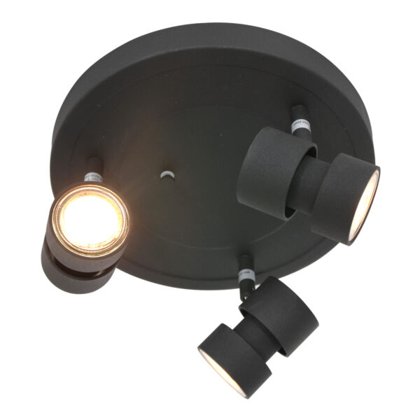 Steinhauer Natasja plafondlamp - drielichts - LED - Ø28 cm - draai- en kantelbaar - zwart - Image 10
