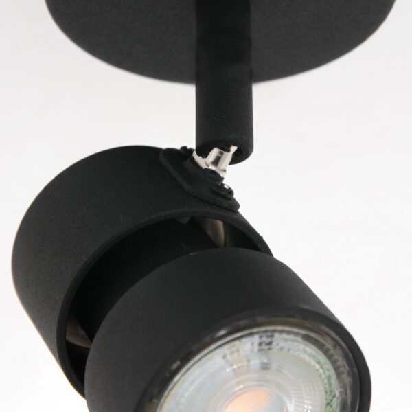 Steinhauer Natasja plafondspot - rond - incl. LED GU10 - draai- en kantelbaar - zwart - Image 4
