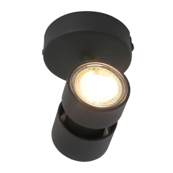 Steinhauer Natasja plafondspot - rond - incl. LED GU10 - draai- en kantelbaar - zwart - Image 9
