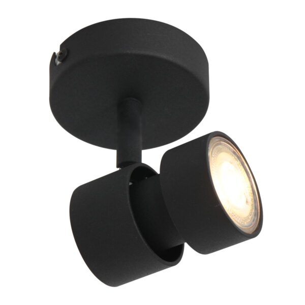 Steinhauer Natasja plafondspot - rond - incl. LED GU10 - draai- en kantelbaar - zwart - Image 10