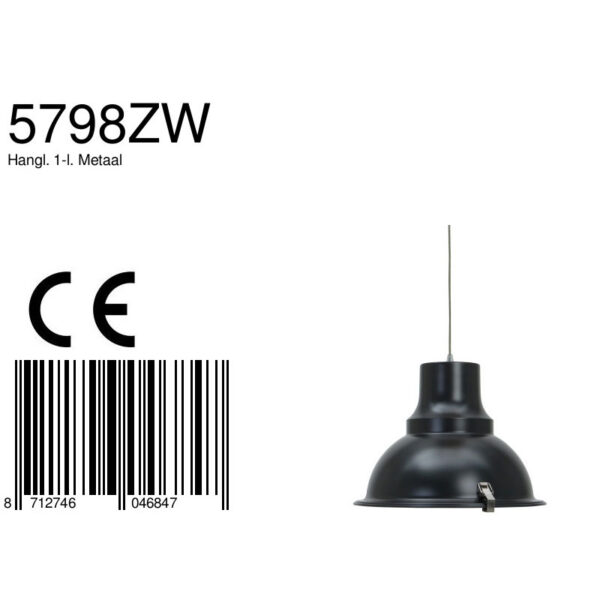 Steinhauer Parade hanglamp - Ø40 cm - in hoogte verstelbaar bij montage - zwart - Image 8