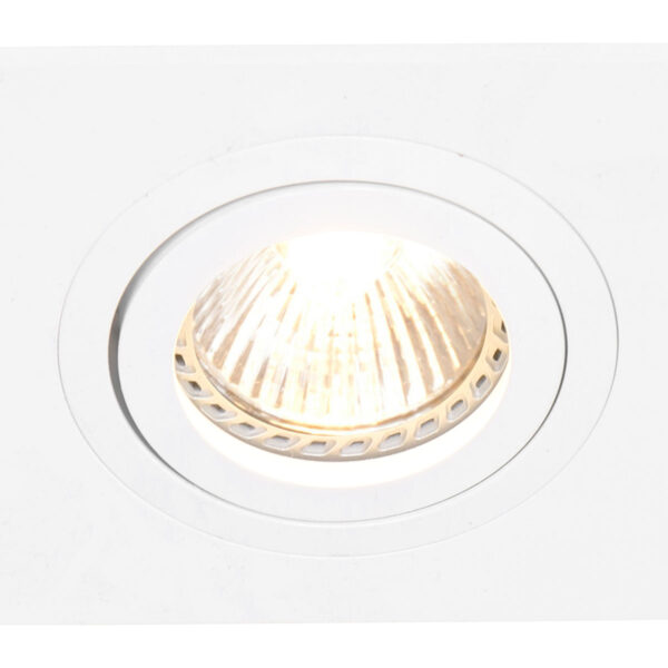Mexlite Square inbouwspot - vierkant - 10x10 cm - draai- en kantelbaar - GU10 - wit - Image 3