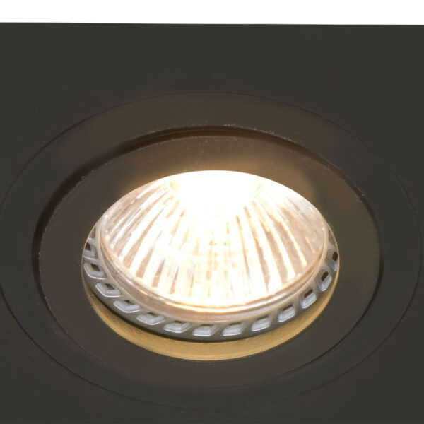 Mexlite Square inbouwspot - vierkant - 10 cm breed - kantelbaar - GU10 | zwart - Image 3