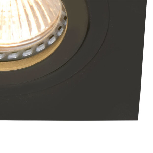 Mexlite Square inbouwspot - vierkant - 10 cm breed - kantelbaar - GU10 | zwart - Image 4