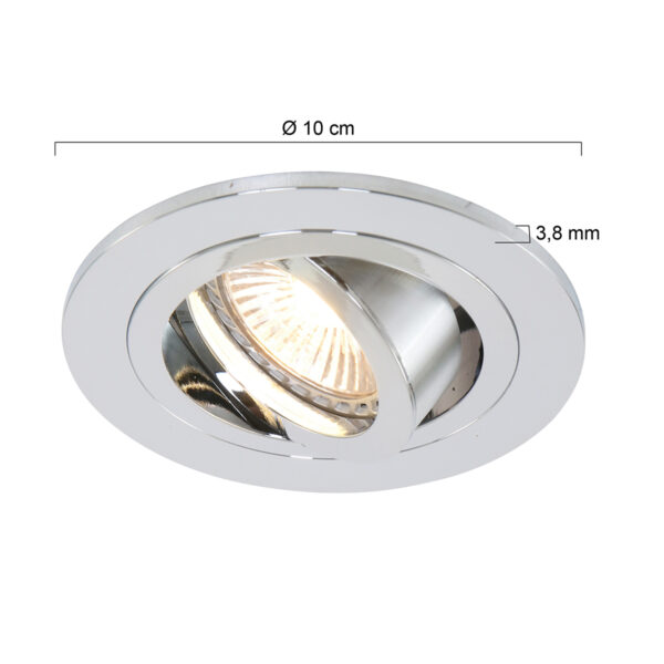 Steinhauer Brooklyn inbouwspot - Ø10 cm - rond - GU10 - chroom - Image 5