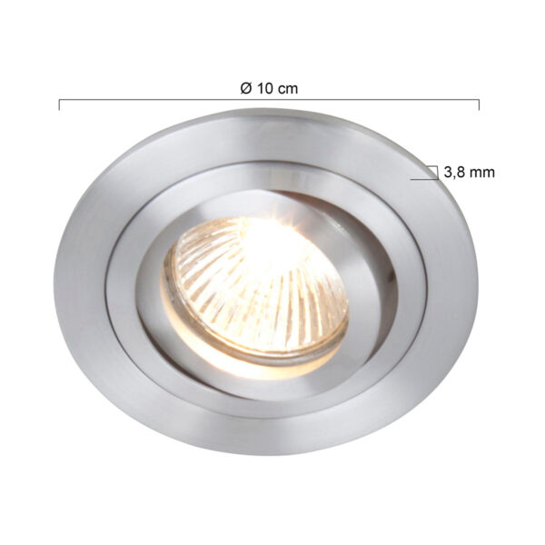 Steinhauer Brooklyn inbouwspot - Ø10 cm - rond - GU10 - staal - Image 6