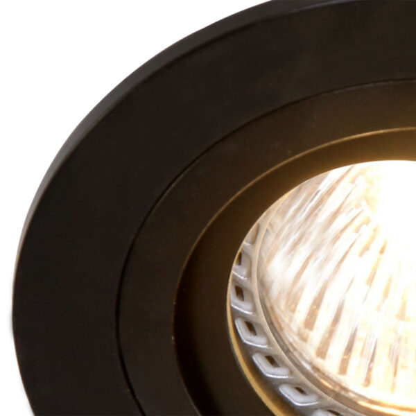 Steinhauer Brooklyn inbouwspot - Ø10 cm - rond - GU10 - zwart - Image 2