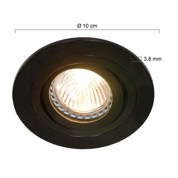 Steinhauer Brooklyn inbouwspot - Ø10 cm - rond - GU10 - zwart - Image 5
