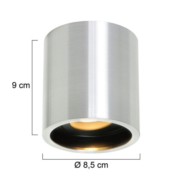 Mexlite Fay opbouwspot - rond - Ø8,5 cm - GU10 - staal - Image 6