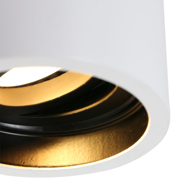 Mexlite Fay opbouwspot - rond - Ø8,5 cm - GU10 - wit - Image 4