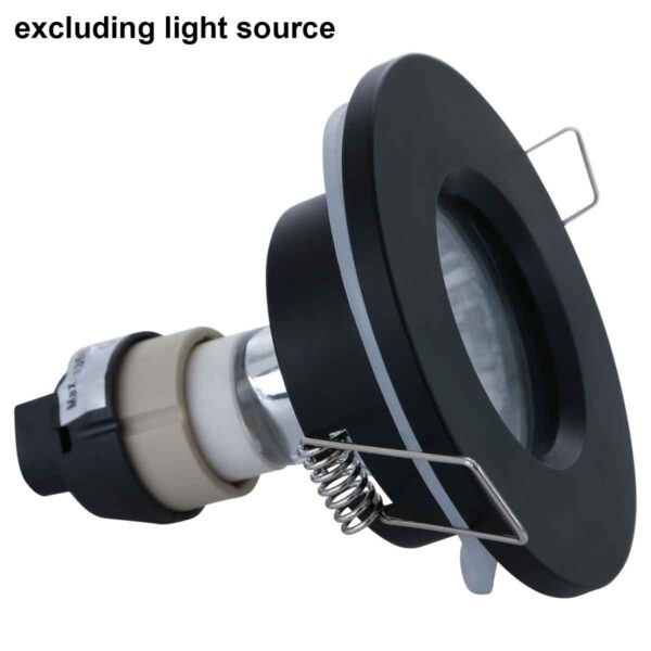 Steinhauer Pelite ronde inbouwspot - Ø 10 cm - GU10 - metaal - zwart - Image 3
