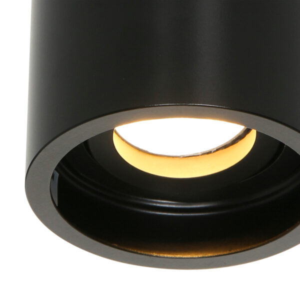 Mexlite Fay opbouwspot - rond - Ø8,5 cm - GU10 - zwart - Image 5