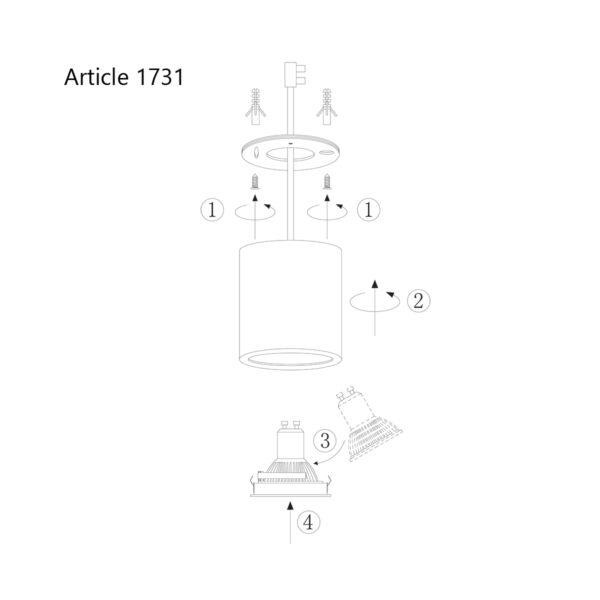 Mexlite Fay opbouwspot - rond - Ø8,5 cm - GU10 - zwart - Image 8
