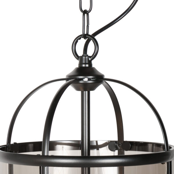 Steinhauer Pimpernel hanglamp –– smokeglas en zwart - Image 2