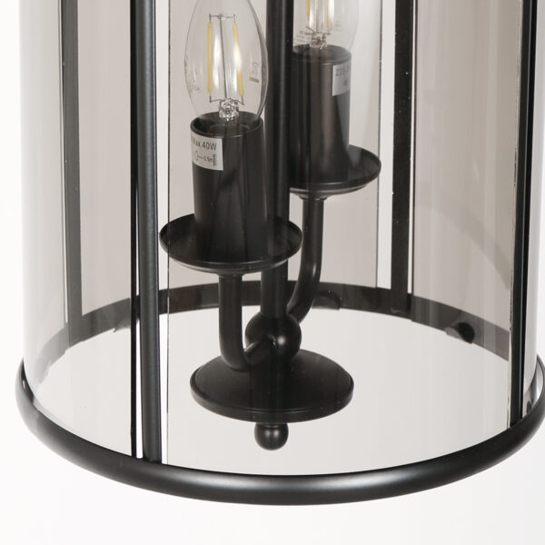 Steinhauer Pimpernel hanglamp –– smokeglas en zwart - Image 8
