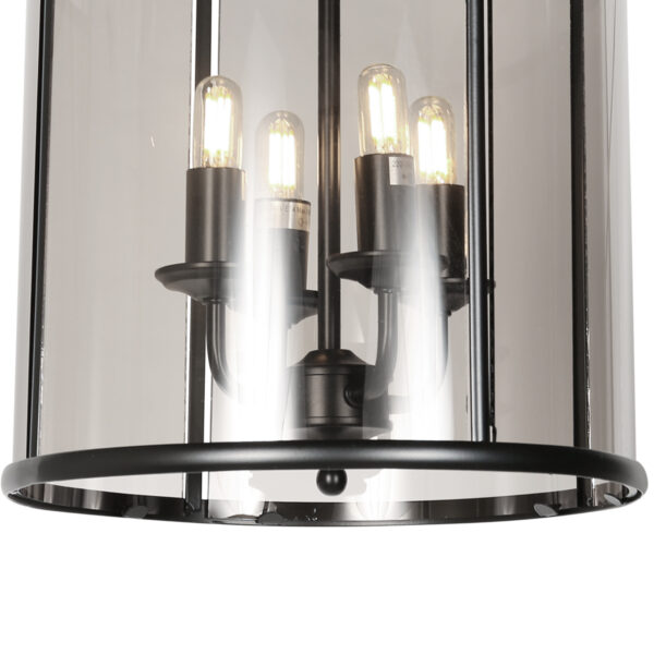 Steinhauer Pimpernel hanglamp –– smokeglas en zwart - Image 6