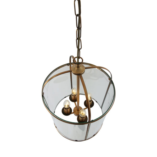 Steinhauer Pimpernel hanglamp - lantaarn - Ø32 cm - 4 lichts - brons en glas - Image 5