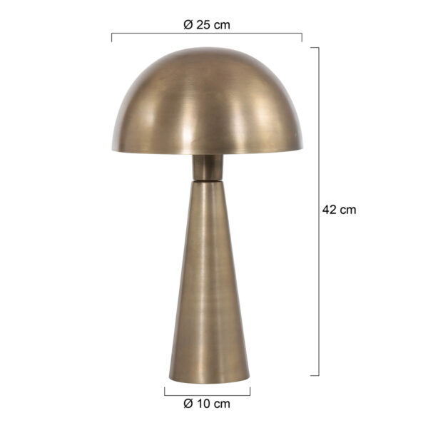 Steinhauer Pimpernel tafellamp - paddenstoel - 42 cm hoog - E27 - brons - Image 6