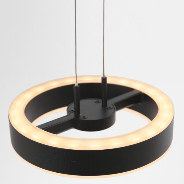 Steinhauer Piola hanglamp – In hoogte verstelbaar – Ingebouwd (LED) – transparant en zwart - Image 4