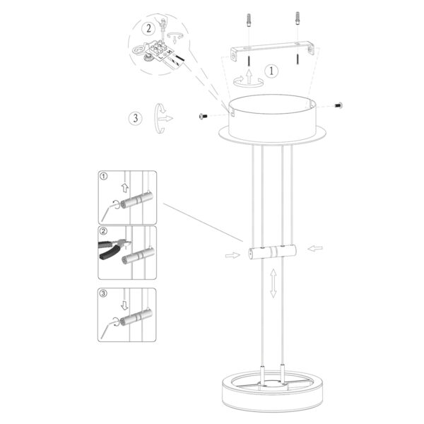Steinhauer Piola hanglamp – ø 16 cm – In hoogte verstelbaar – Ingebouwd (LED) – metaal - Image 8