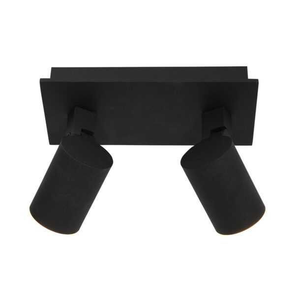 Steinhauer Noirs opbouwspot - tweelichts - incl. LED GU10 - kantelbaar - zwart - Image 12
