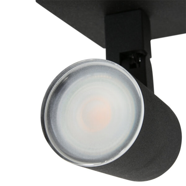 Steinhauer Noirs opbouwspot - tweelichts - incl. LED GU10 - kantelbaar - zwart - Image 4