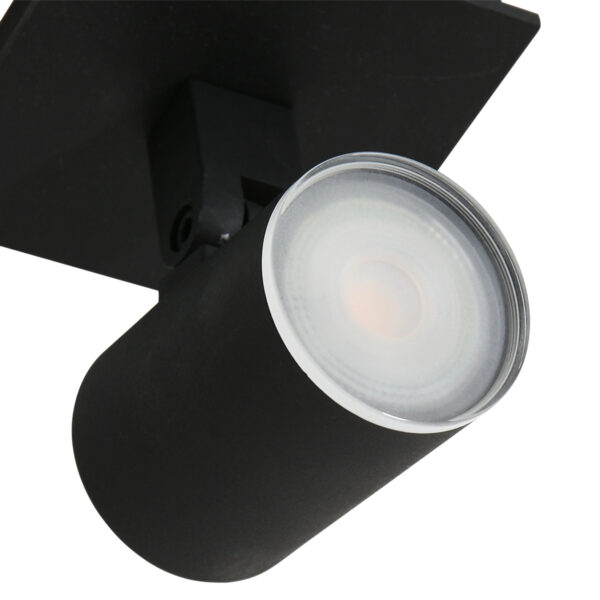 Steinhauer Noirs opbouwspot - incl. LED GU10 - kantelbaar - zwart - Image 4