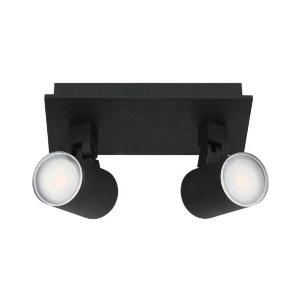 Steinhauer Noirs opbouwspot - tweelichts - incl. LED GU10 - kantelbaar - zwart - Image 10