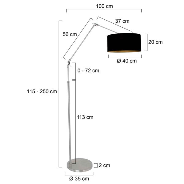 Steinhauer Prestige chic vloerlamp – E27 (grote fitting) – Staal - Image 5