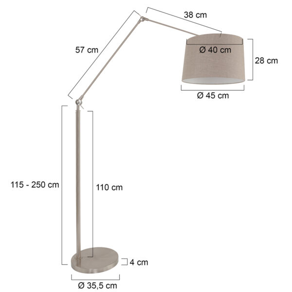 Steinhauer Gramineus Vloerlamp Beige - Image 5